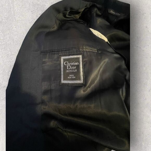 Vintage Christian Dior Blue Male 2 Piece Suit - Picture 6 of 15